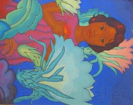 Arman Manookian 'Polynesian Girl' France oil painting art
